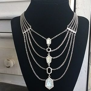 Chloe +Isabel Modern Mosaic Multi Row Chain Neckla